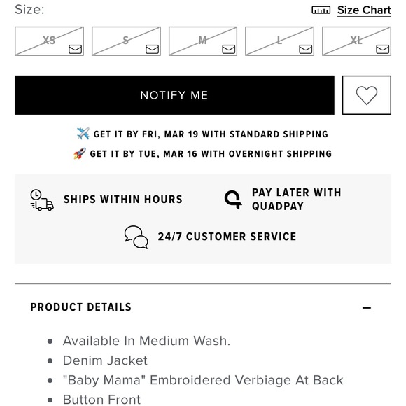 BABYMAMA LIGHT WASH DENIUM JACKET - Picture 14 of 14